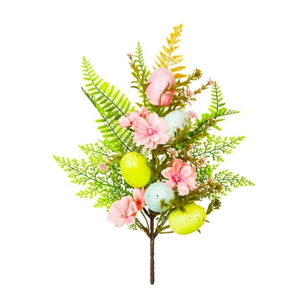 Easter Egg and Floral Decoration for Festive Celebrations Elegant Thematic Display Durable Plastic Craft Ideal for Holiday Home Decor Gift Giving and Seasonal Arrangements