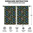 thumbnail image 2 of Black Cartoon Dinosaurs Roar Pattern Insulated Teens Curtains Set Of 2, Bedroom Essentials, Toddler Room Decor 42"x63", 2 of 5