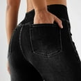 thumbnail image 6 of REALiKUN Jeans for Women High Waisted Stretchy Flare Jeans Pull On Crossover Wide Leg Flared Pants with Pockets, 6 of 8