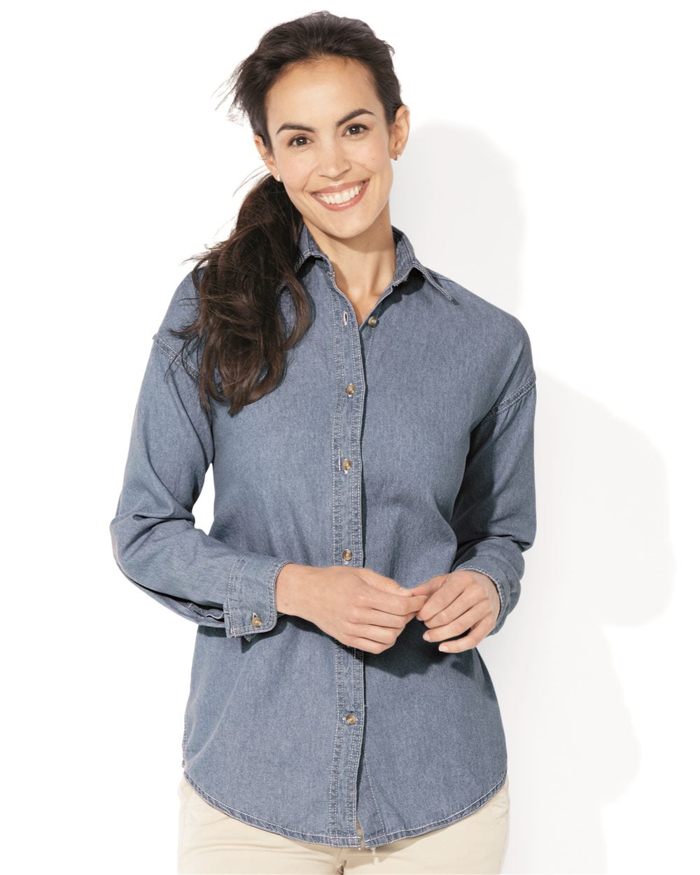 womens denim shirt walmart