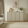 thumbnail image 4 of SICOTAS 30.51"W Modular Rattan Sideboard Buffet Cabinet with Adjustable Shelves & Pop-Up Door, Modern Farmhouse Credenza for Dining Room, Hallway & Foyer, Sand Oak, 4 of 10
