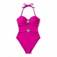 thumbnail image 6 of Lenago Tankini Swimsuits for Women Swimsuit Swim Suits for Women 2025 2026 European And Bikini Swimsuit forborder Solid Color Beach Vacation Bikini Hot Pink L, 6 of 7