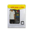 thumbnail image 3 of Fruit of the Loom Men's Short Sleeve White V-Neck T-Shirts, 6+6 Bonus Pack, 3 of 5