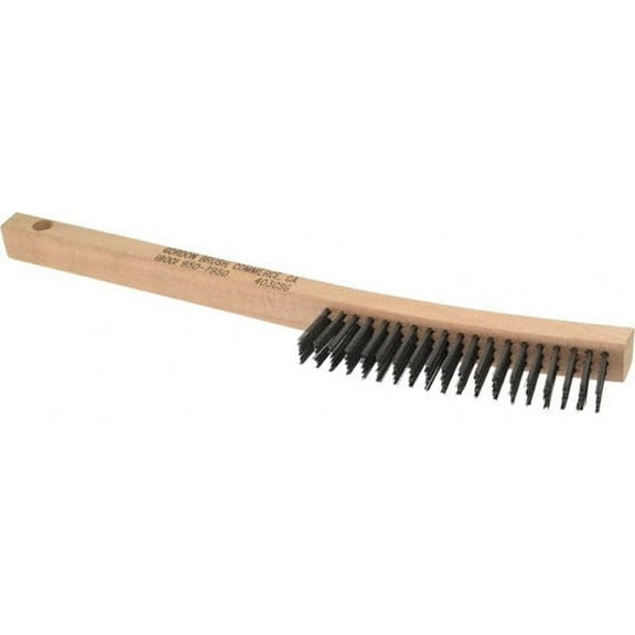 Gordon Brush - 3 Rows x 19 Columns Steel Scratch Brush - 5/32" Brush Width, 1.3" OAL, 1-1/8" Trim Length (24 Pack)