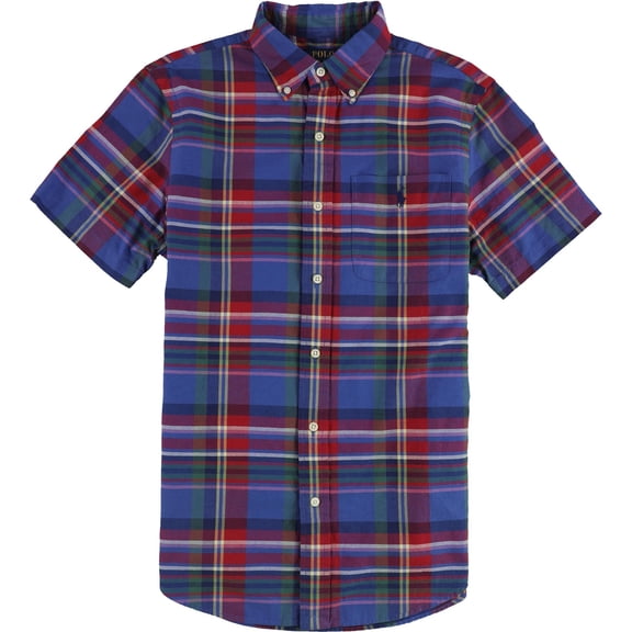Polo Ralph Lauren Men's Classic-Fit Plaid Oxford Shirt, Multi, S