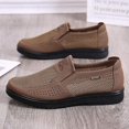thumbnail image 5 of Men Breathable Mesh Walking Loafers Summer Casual Lightweight Slip-on Sneakers Outdoor Driving Travel Stylish Shoes Brown 7.5 US, 5 of 7