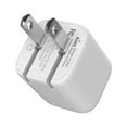 thumbnail image 3 of 20W Ultra Fast Charging USB-C PD (Power Delivery) Compact Mini Cube Adapter Wall Charger for Motorola Moto G Play, G Stylus, G Power, One 5G, Edge - White, 3 of 9