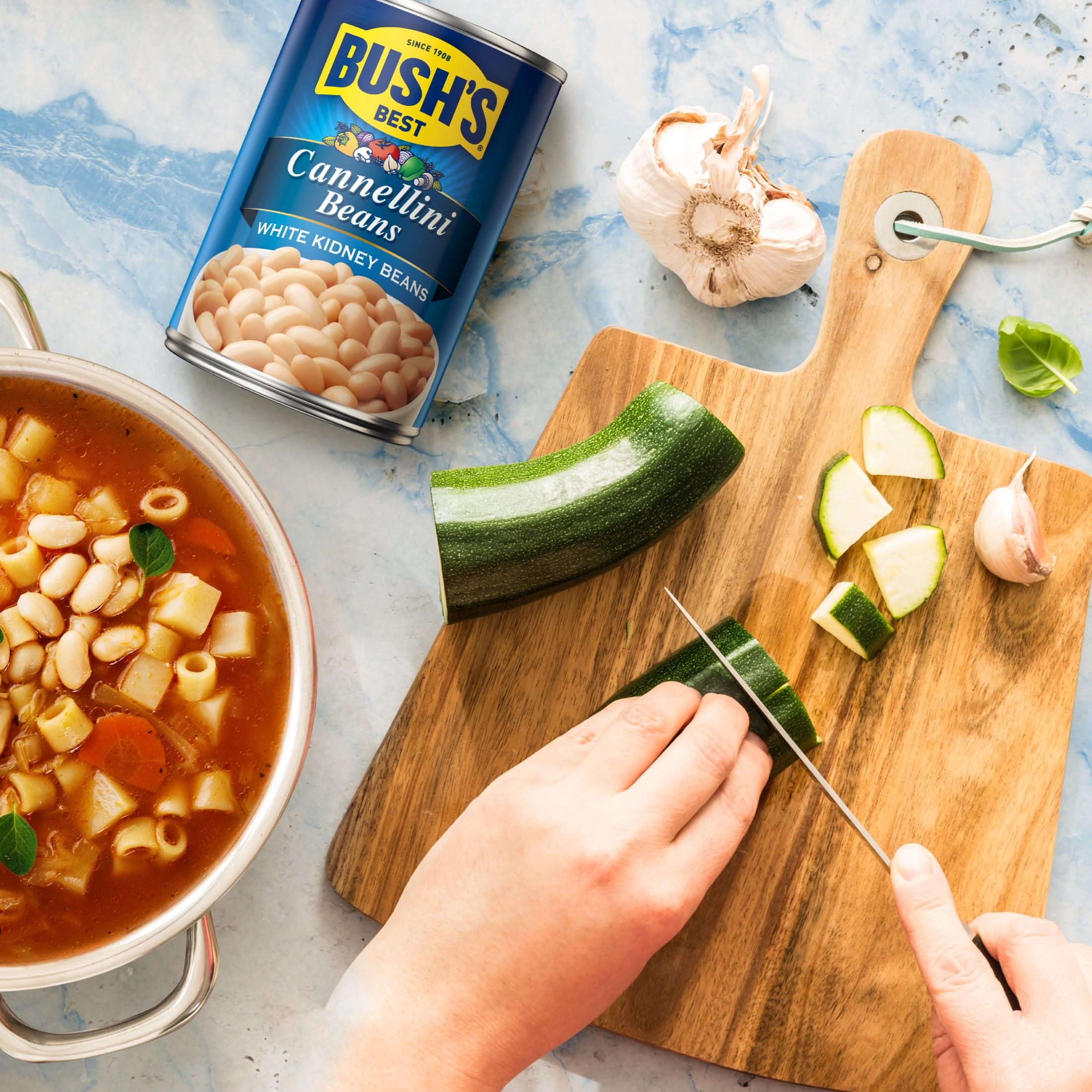 Bush's Cannellini Beans, Canned White Kidney Beans, 15.5 oz Can