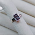 thumbnail image 2 of Alexandrite Ring, 925 Sterling Silver Ring, Color Change Stone Ring, Cushion Alexandrite Ring, ring for gift, 2 of 3