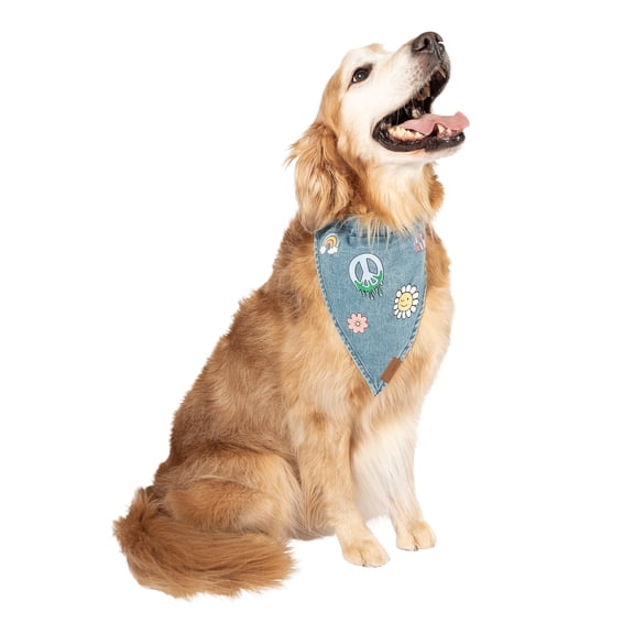 Justice Pet Denim Dog Bandana, MD/LG