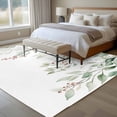 thumbnail image 4 of 8'x10' Area Rugs, Teal Summer Eucalyptus Leaves Indoor Outdoor Area Rug for Living Room Bedroom, Spring Floral Botanical Washable Bathroom Rugs Kitchen Floor Carpet Mats Home Decor Aesthetic, 4 of 8