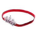 thumbnail image 1 of Cinta elástica para el cabello Forma de de moda Diadema de tela de joyería para niñas encantadoras con soporte de fotografía de rojo, 1 of 8