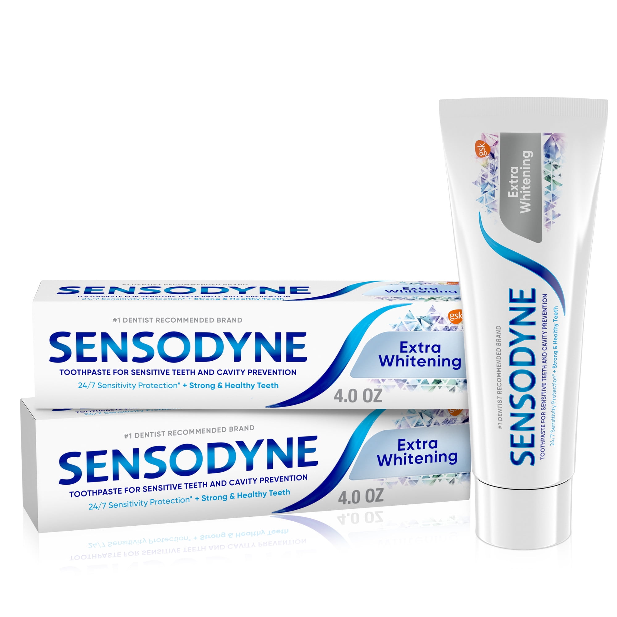 Sensodyne Extra Whitening Sensitive Toothpaste, 4 Oz, 2 Pack