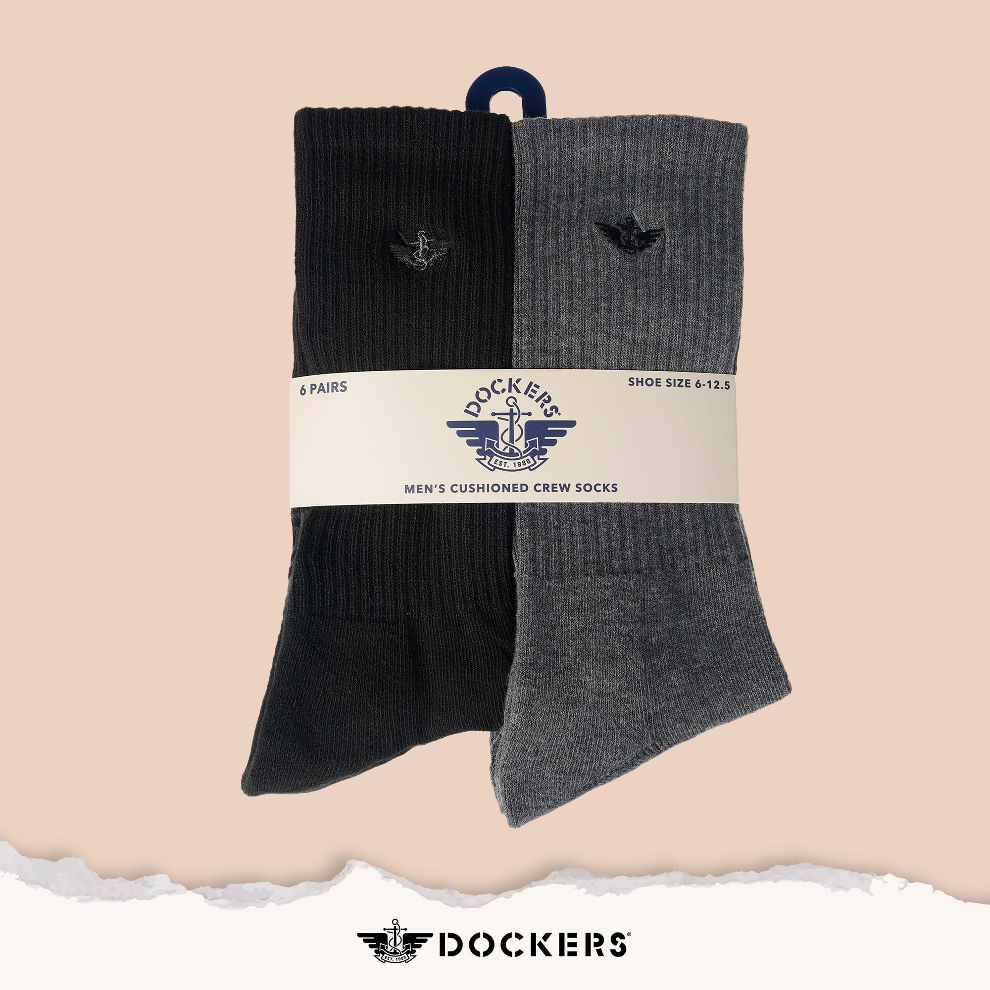 dockers men's classics dress flat knit crew socks Performance Adrianna Papell