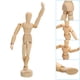 thumbnail image 3 of Figura de maniquí de madera Uxcell de 5.5", modelo de maniquí para dibujo de artista, flexible y móvil, paquete de 4, 3 of 7