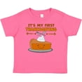 thumbnail image 3 of Inktastic It's My 1st Thanksgiving with Cute Smiling Pumpkin Pie Boys or Girls Baby T-Shirt, 3 of 5