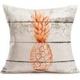 thumbnail image 5 of Summer Tropical Pineapple Decorative Pillow Covers Retro Wood Background with Fresh Fruit Modern Farmhouse Chair Decor Pillow Case Cushion Cover Set of 4 Cotton Linen Square 18x18 Pillowcase, 5 of 6