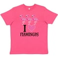 thumbnail image 3 of Inktastic I Love Flamingos Pink Bird Youth T-Shirt, 3 of 5