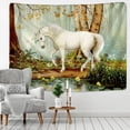thumbnail image 4 of Tapiz de decoración de unicornio sagrado para colgar en la pared, fondo de tela psicodélica de Navidad, Alfombra de pared, tienda de campaña, Mattres de viaje, 4 of 4
