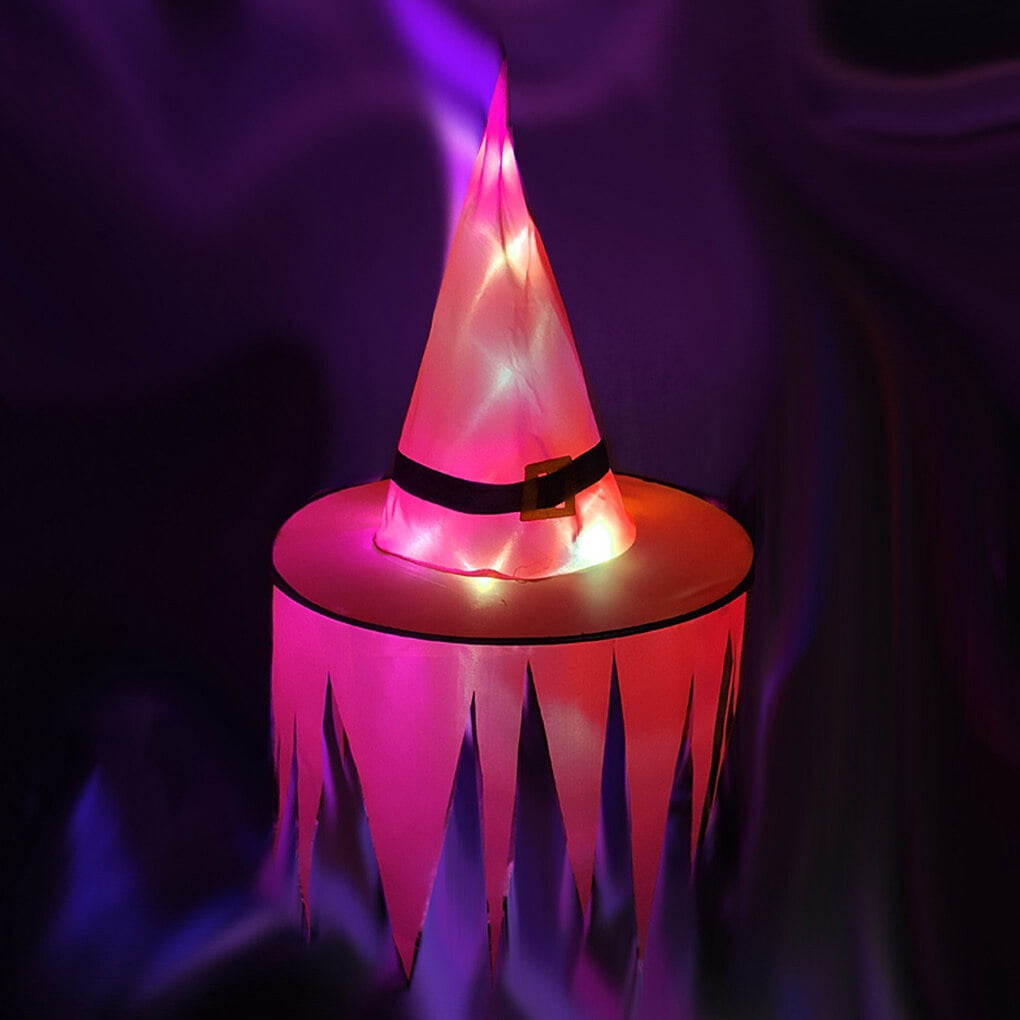 Chapeau De Sorcière Halloween Adulte – Rouge Et Noir Avec Voile – Pour Déguisement, Fête, Cosplay – Taille Unique