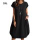 thumbnail image 4 of Vestido Sonducket de Mujer de Poliéster sin Mangas Suelto Casual Negro 3XL, 4 of 5