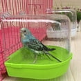 thumbnail image 7 of Lifeuping Bird Bath Box Hanging Birdbath Toy Parakeet Caged Bathing Tubs Parrot Bath Tub Water Shower Food Feeder Holder Tray Bird Bath for Cage Accessory Small Birds Parrots Cockatiel, 7 of 7