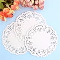 thumbnail image 2 of 6.5 inch Elegant Round Lace Paper Doilies - 150 Pack, Disposable and Greaseproof, White Placemats for Dining and Decorative Use, 2 of 10
