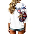 thumbnail image 7 of Levmjia Women's 3/4 Sleeve Graphic Tee England Lion 2026 Football Soccer Top Vintage Style Casual Crew Neck T Shirt Summer, 7 of 7