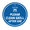 Blue, variant on Circle Please Clean Grill After Use Sign (Red) - Small