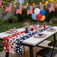 thumbnail image 1 of Linnome Independence Day Polyester Table Runner with Star Pattern for Holiday Party Decor 72x13in Multicolor, 1 of 6