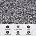 thumbnail image 6 of World Rug Gallery Transitional Floral Circles Textured Flat Weave Indoor/Outdoor Area Rug - BLACK 7'10"X10', 6 of 9