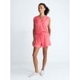 thumbnail image 2 of Scoop Women's and Women's Plus Scubaknit Seamed Shorts, 4.5'' Inseam, Sizes XS-4X, 2 of 5