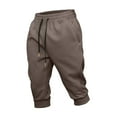 thumbnail image 4 of YUELONGHU Adult Men Casual Pants Baggy Cargo Pants Men Wide Leg Male Spring and Summer Pocket Sports Shorts Bifurcated Capri Pants, 4 of 4