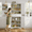 White, variant on Aiho 71"H Kitchen Storage Cabinet – with Doors, Shelves & Drawer, Large Freestanding Storage for Kitchen, Craft Room Black
