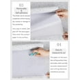 thumbnail image 4 of Glossy Marble Contact Paper for Countertops Peel and Stick Wallpaper for Kitchen Waterproof Granite White Marble Sticker Self Adhesive Removable Wallpaper 393”× 23.6” Easy to Install & Clean, 4 of 8