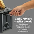 thumbnail image 5 of Proctor Silex Compact 2-Slice Toaster with Shade Selector, Toast Boost & Removable Crumb Tray, Black, 5 of 9
