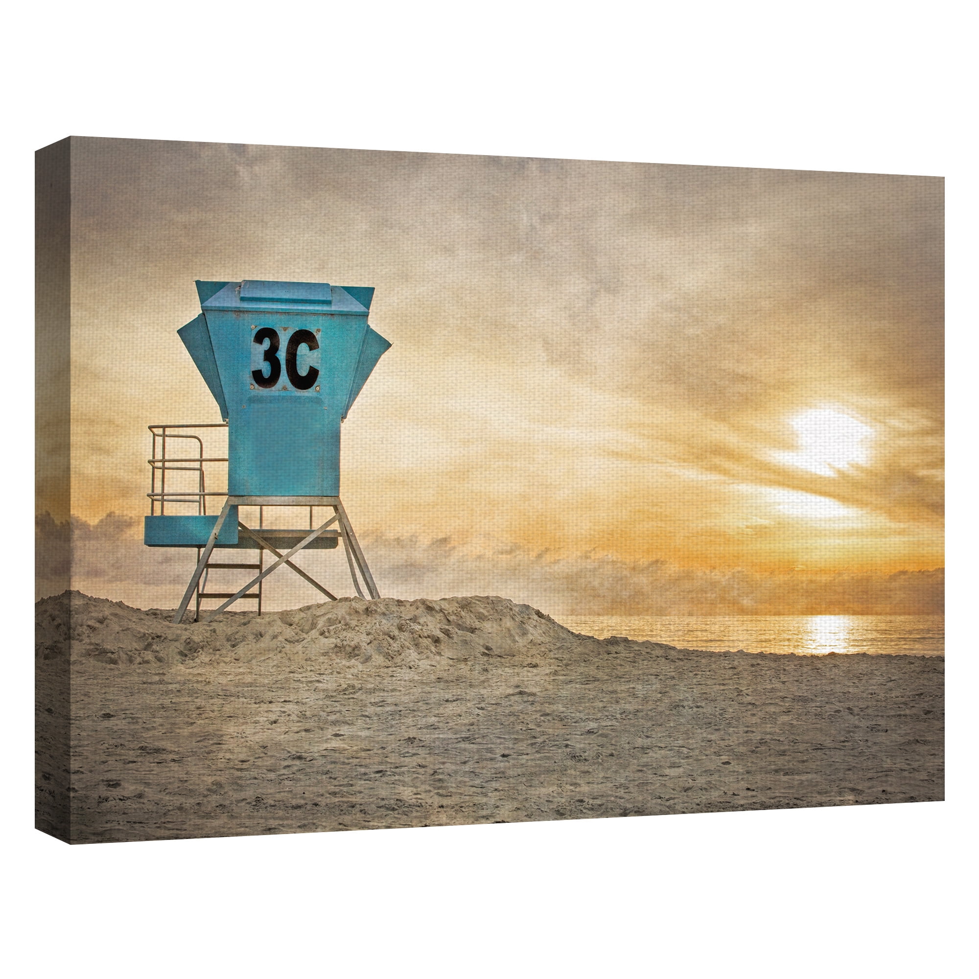 Masterpiece Art Gallery Beach Lifeguard Station by Lillis Werder Canvas Photo Art Print 30" x 40"