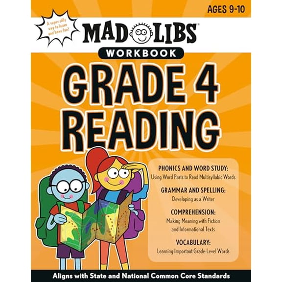 Pre-Owned Mad Libs Workbook: Grade 4 Reading: Aligns with State and National Common Core Standards (Paperback) 0593222849 9780593222843