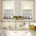 thumbnail image 4 of Country Star Live Laugh Love 3 Piece Kitchen Curtains Tiers and Valances Set, Rustic Berries Pine Cones Red Plaid Rod Pocket Short Window Treatment Tiers Curtains Panel and Valance for Cafe Bathroom, 4 of 5