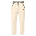 thumbnail image 5 of Maplenight Womens Cotton Linen Pants with Pockets Casual Elastic Waist Drawstring Straight Leg Pants Summer Lounge Travel Beach Trousers, 5 of 5