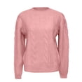 thumbnail image 4 of WTXUE Cotton Semi Turtleneck Sweater Long Sleeve Solid Color Pullover With A Base Shirt Autumn Winter Warm Sweater Relaxed Fit Sweaters (Women's), 4 of 4
