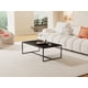 thumbnail image 4 of Mesa de centro de piedra sinterizada para sala de estar, mueble Rectangular con marco de Metal negro, color gris, 4 of 4