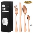 thumbnail image 5 of 40 Piece Silverware Set Stainless Steel Flatware Service for 8 Dishwasher Safe Steak Fork Spoon for Home Restaurant Dining, 5 of 5