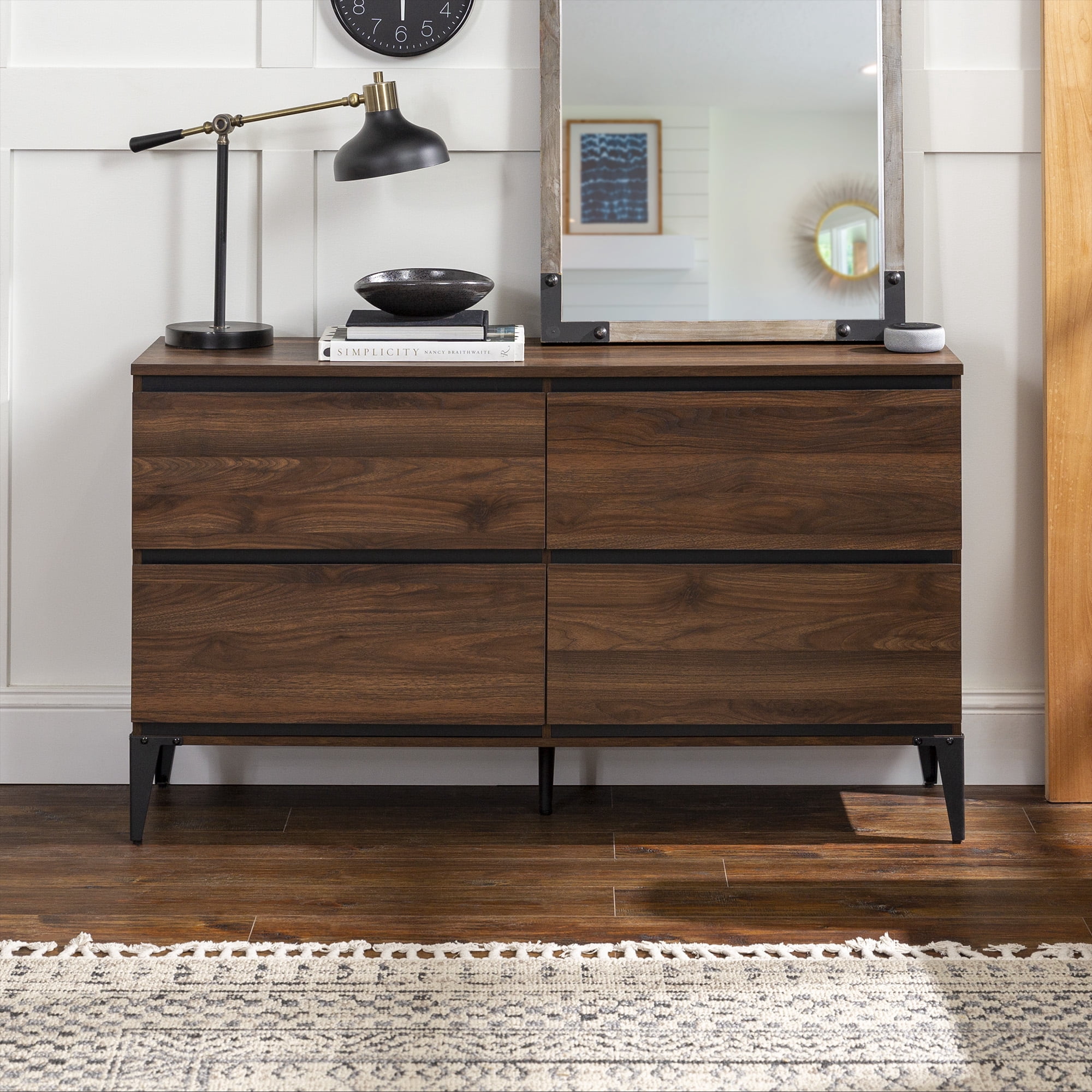 Milton Four-Drawer Dark Walnut Dresser by River Street Designs