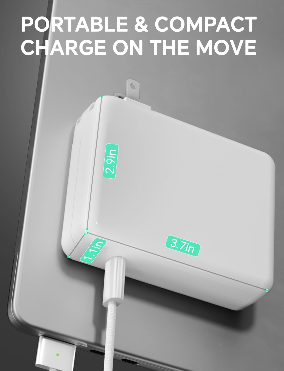 140W Charger for MacBook Pro 16 14 inch Mac Air 15 13 inch 2025 2024 2023 2022 2021 M1–M4【Original Quality】Type C Fast Charger Power Adapter & 6.6FT Type C to Magnetic 3 Cable LED Applicable 2021-202
