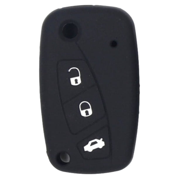 Riwesomey Funda de silicona para llave de coche, funda para llaves de vehículo, Protector a prueba de arañazos, accesorios de actualización Automoción decorativa y accesorios Negro