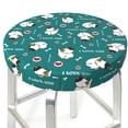 thumbnail image 3 of Rateoe Love Dog Pattern Round Bar Stool Seat Covers,Washable Stool Cushion Slipcover Elastic Bar Chair Covers for 12-14 Inch Chair -12 inch, 3 of 7