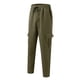 thumbnail image 5 of Pantalones largos para hombre, lisos, a la moda, informales, con múltiples bolsillos y cintura elástica, pantalones largos para hombre, 5 of 7
