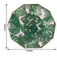 Efavormart 25 Pack | 9" Green Leaf Decagon Dinner Paper Plates ...