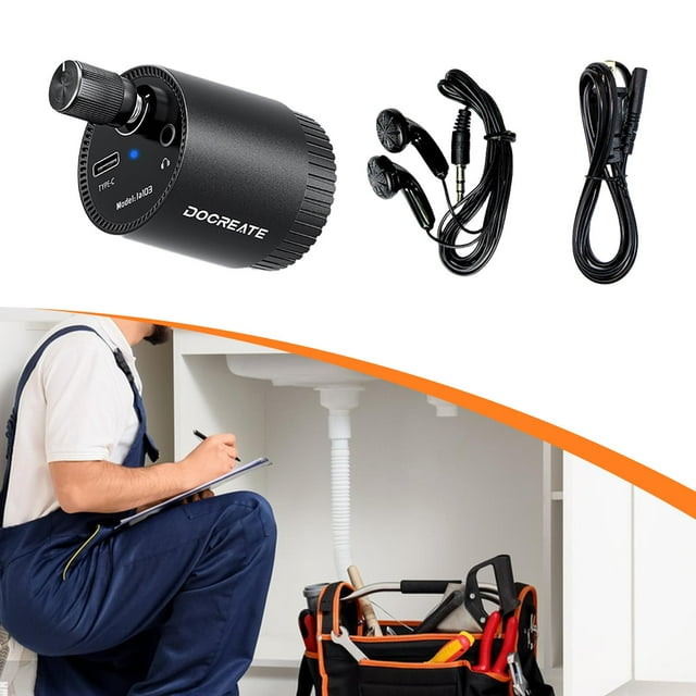 agua con amplificador voz, portátil, potente y fácil usar, herramienta detección fugas agua para uso comercial en